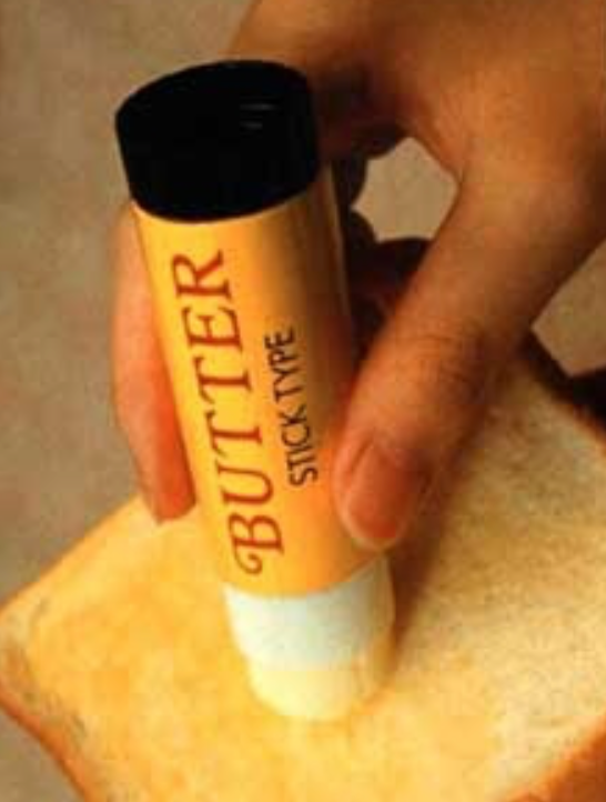Wenn man denkt, man hätte alles auf dieser Welt schon gesehen. Darf ich vorstellen: Der Butter-(Leim)Stift.
